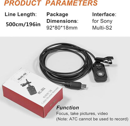 Small Release Shutter Remote Control Cable RC-301 S2 - Image 3