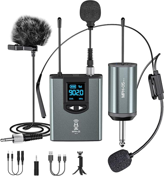 ttstar Wireless Microphone System Headset/Stand/Lavalier Mic by ttstar