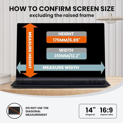 HD Laptop Privacy Screen 14 inch, Upgraded Laptop Privacy Screen - Image 4