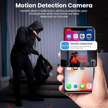 AMOROM 2 Pack 1080P Indoor Wired Security Cameras, Home Indoor Cameras - Image 4