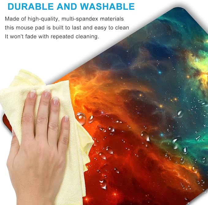 Galaxy Mouse pad, Non-Slip Washable Small Mouse mat 9.5 X 7.9 inch - Image 5