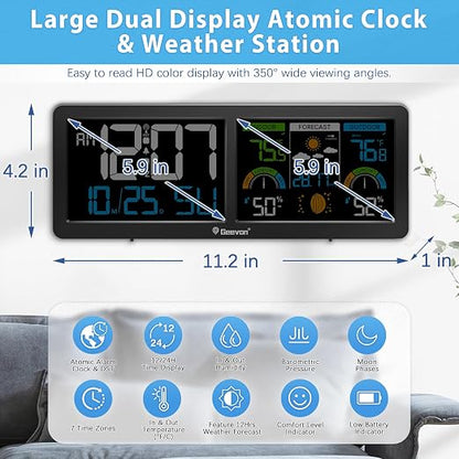 Geevon Weather Stations Wireless Indoor Outdoor Thermometer - Image 2