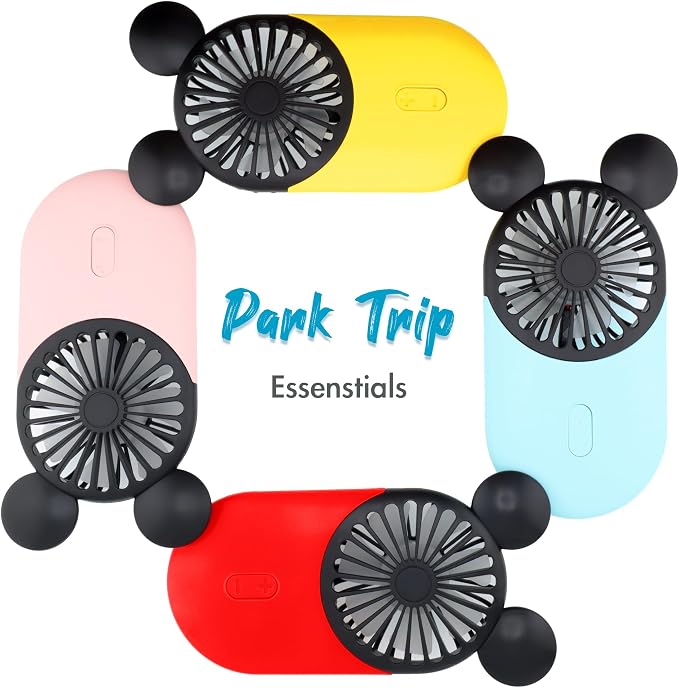 Cute Handheld Mini USB Fan, Rechargeable Portable Fan, 3 Adjustable Speeds and - Image 6