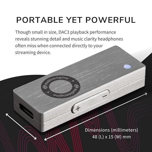 Audioengine DAC3 32-Bit Mobile Headphone Digital to Analog Converter - Image 6