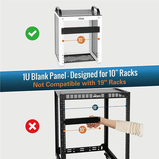 Tecmojo 2 Pack 1U Blank Rack Mount Panel, Steel Patch Panel Filler - Image 2