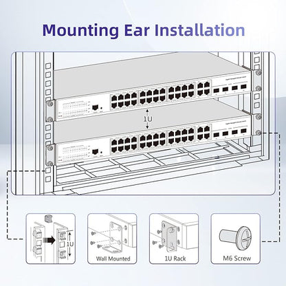 19" Rack Mount Kit for 17.3 inch Wide Switches, Compatible - Image 3