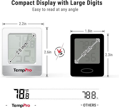 TempPro TP49 2 Pieces Digital Hygrometer Indoor Thermometer Humidity Meter Mini - Image 4