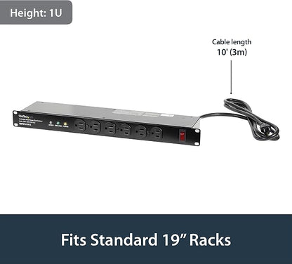 StarTech.com 16 Outlet Horizontal 1U Rack Mount PDU Power Strip - Image 8