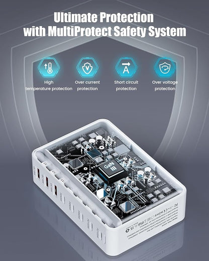 USB C Charger Block 440W Charging Station Hub, 8 Port GaN III Fast Charging - Image 5