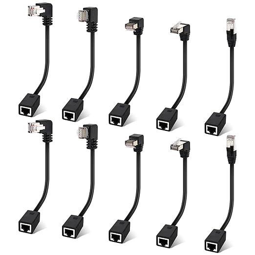 Cat 6 Ethernet Extension Cable 10 Pack，Multiple by Togconn