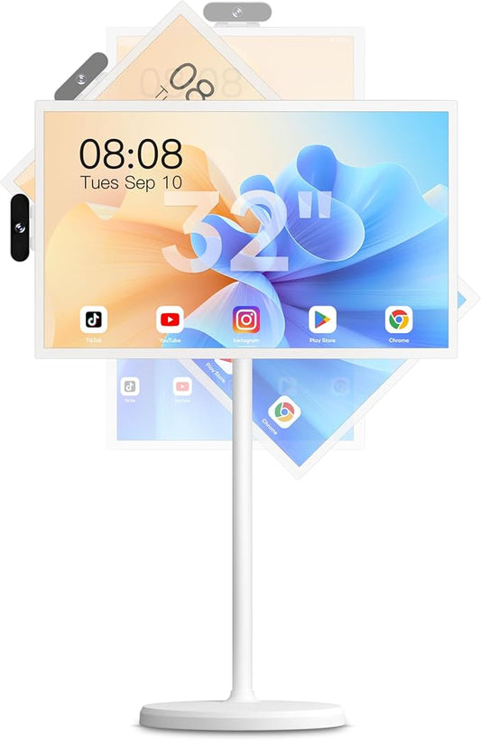 Cozyla Mate 32 Inch Mobile Portable TV Stand on Wheels Support Google Store by CozylaMate