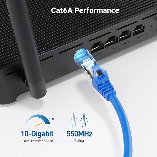 Cable Matters 10Gbps Snagless Shielded Cat 6A Ethernet Cable - 5ft - Image 3