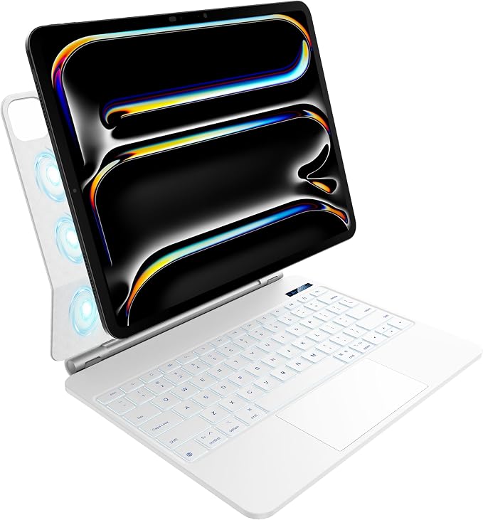 nimin Keyboard Case for iPad Pro 13 inch 2024, Magnetic Attach, 7-Color by nimin
