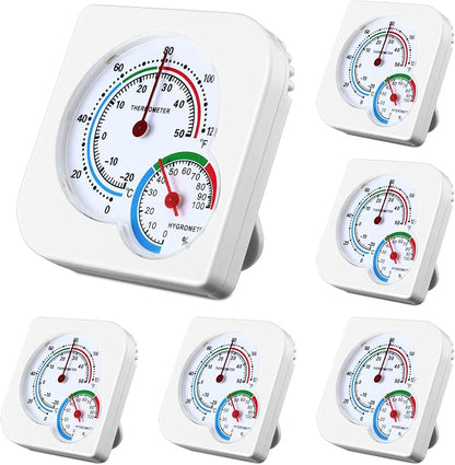 Kathfly 12 Pcs Indoor Thermometer and Humidity Gauge Indoor Mini Thermometer by Kathfly