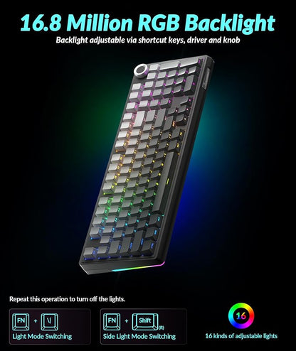 KI99 Pro 96% Wireless Mechanical Keyboard, RGB Gaming Keyboard, Hot-Swappable - Image 8