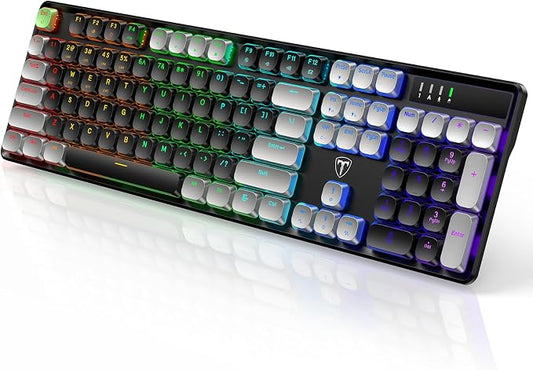 RisoPhy Wireless Gaming Keyboard, Low-Profile 2.4G/USB-C/Bluetooth Mechanical by RisoPhy