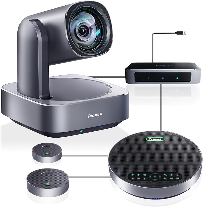 Tenveo 4K PTZ Conference Room Camera System Audio and Video Conferencing 12X by Tenveo