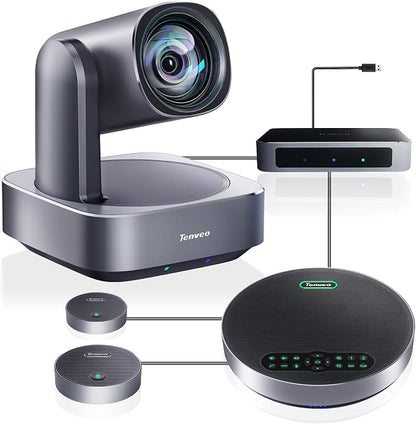 Tenveo 4K PTZ Conference Room Camera System Audio and Video Conferencing 12X by Tenveo