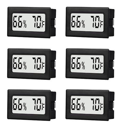 6 Pack Mini Small Digital Hygrometer Thermometer Indoor Temperature and by TASOGEN