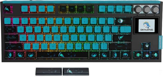 MOLGRIA SKYLOONG GK87 Jellyfish Pudding Keycaps RGB Backlit Gaming Keyboard by MOLGRIA
