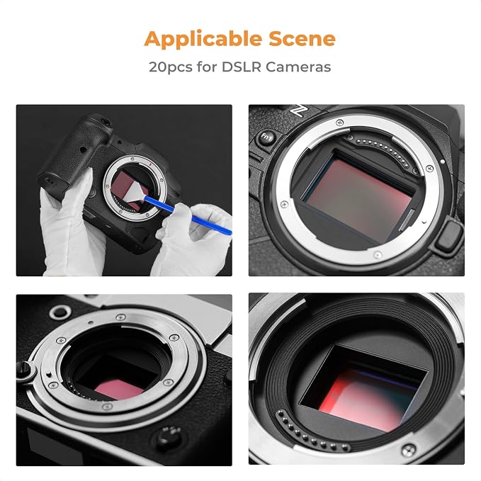 K&F Concept 20 Pack APS-C Frame Sensors Cleaning Swabs, DSLR SLR Digital Camera - Image 8