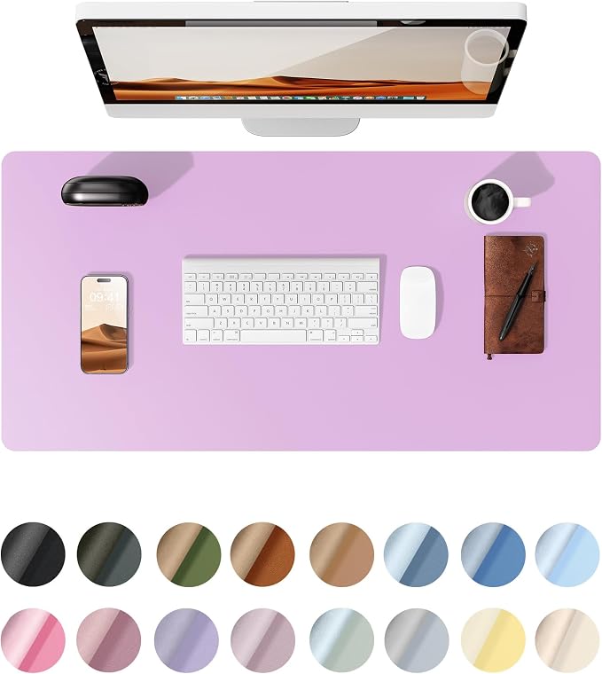 YSAGi Leather Desk Pad Protector, Office Desk Mat, Large Mouse Pad, Non-Slip PU by YSAGi