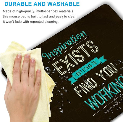 Inspirational Work Quotes Mouse Pad Personalized Design, Non-Slip Surface - Image 5