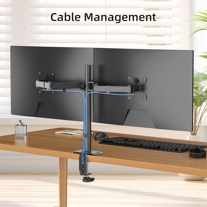 Suptek Dual Monitor Arm Desk Mount, Ultrawide Dual Monitor Arm - Image 8