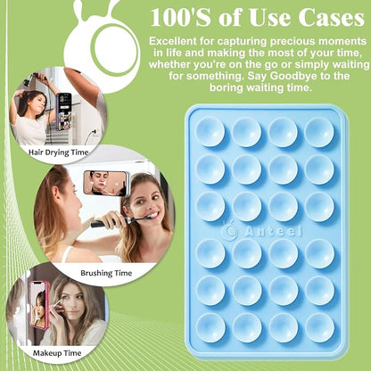Anteel Medium-Sized Silicone Suction Phone Case Adhesive Mount, Enhanced - Image 3