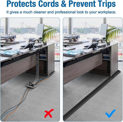 Eapele 4 ft Floor Cord Cover Heavy Duty Cable Protector, Prevent Trip Hazard - Image 7