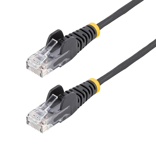 StarTech.com 25ft Black Slim CAT6 Ethernet Cable, Snagless RJ45, 28AWG Pure by StarTech