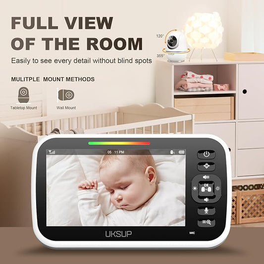 UKSUP Baby Monitor with Camera and Audio- Video Baby Monitor with 960ft Long - Image 2