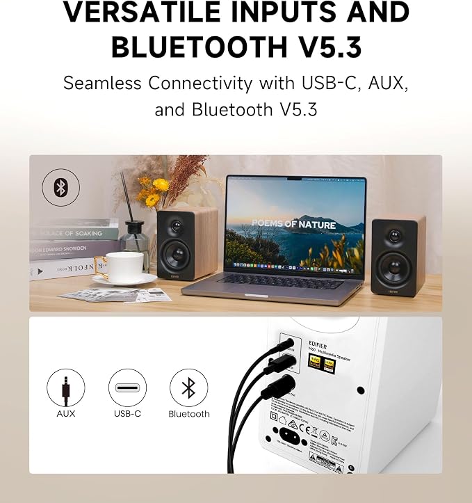 Edifier M60 Multimedia Speaker Bluetooth 5.3, 66W RMS, Hi-Res Audio & Hi-Res - Image 5