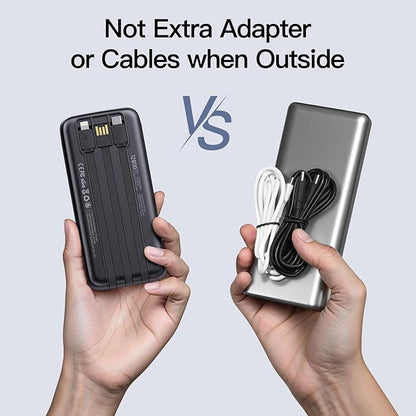 2025 Portable Charger with Built in Cables, 12800mAh Travel Essential Battery - Image 5