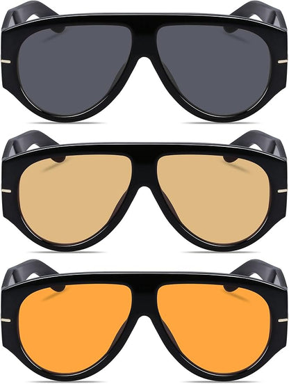 Oversized Retro Aviator Sunglasses - Image 2