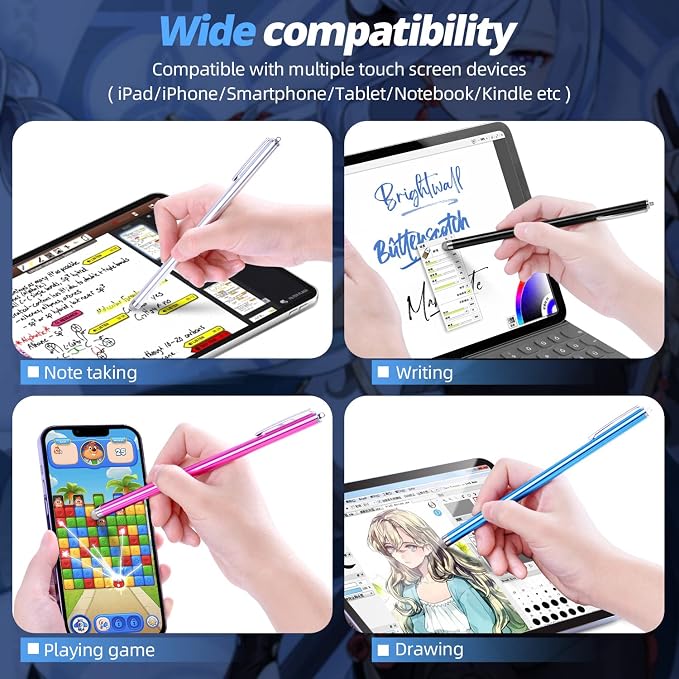 Stylus pens for Touch Screens Fiber mesh Tips High Sensitivity & Fine Point - Image 4