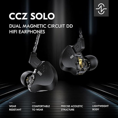 CCZ Solo Silver In Ear Monitor Wired IEM Headphone, DC02 Dual Magnetic Circuit - Image 2