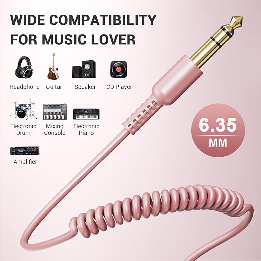 OneOdio 6.35mm to 3.5mm 6.6-9.8FT Stereo Adapter Cable Compatible - Image 5