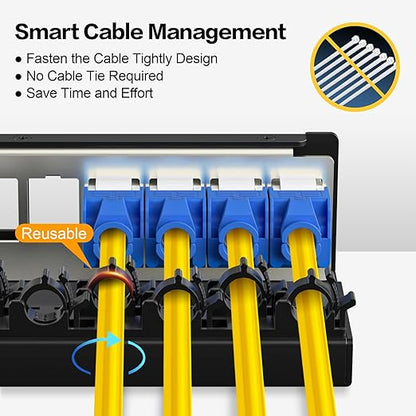 Patch Panel 8 Port Keystone Network STP Blank Patch Panel Compatible - Image 2