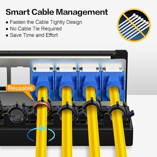 Patch Panel 8 Port Keystone Network STP Blank Patch Panel Compatible - Image 2