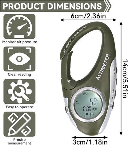 HERCHR Digital Altimeter, Hiking Thermometer Portable Compass - Image 2