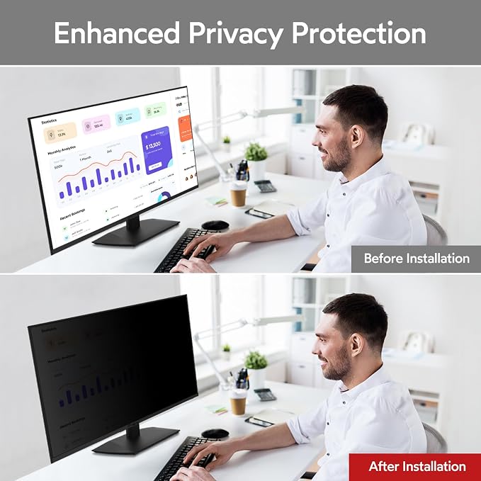 BERSEM 23.8 inch Removable Computer Privacy Screen Filter - Image 4