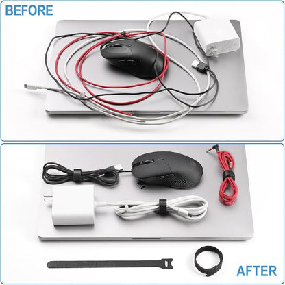 100 PCS 8 Inches Reusable Cable Ties | Adjustable Cord Wraps, Cable Straps | - Image 3