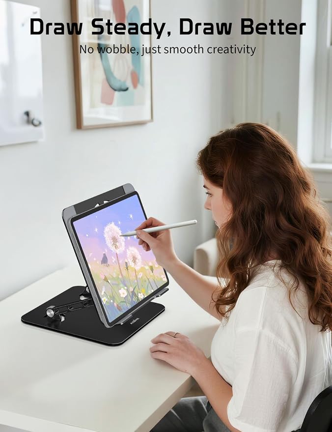 Aluminum Laptop Stand for Desk – Adjustable Ergonomic Laptop Riser, Foldable & - Image 7