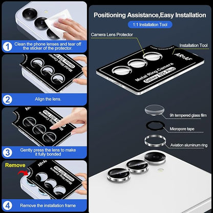 for Samsung Galaxy S25 Plus Camera Lens Protector, Individual Metal Ring - Image 6