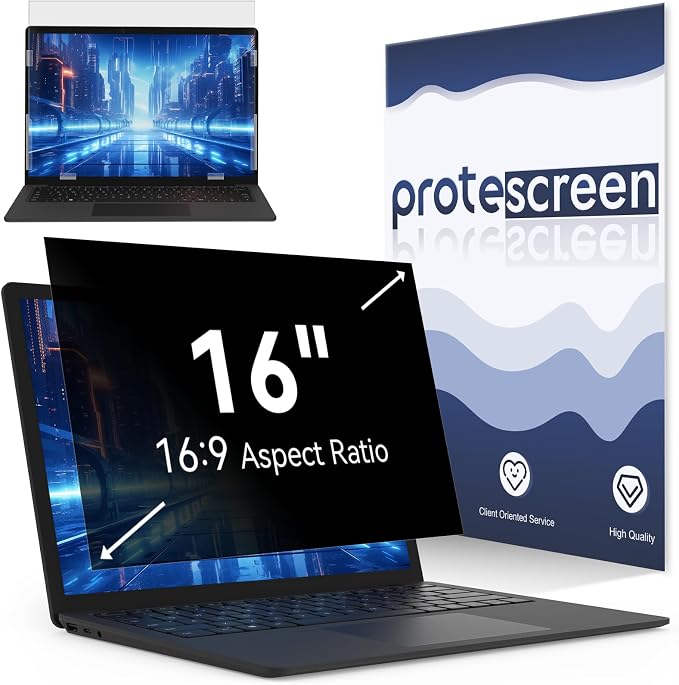 Laptop Privacy Screen 16 Inch Compatible by Protescreen