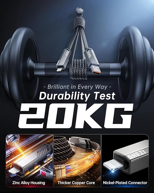 4-in-1 USB C Cable 100W 5FT Compatible - Image 5