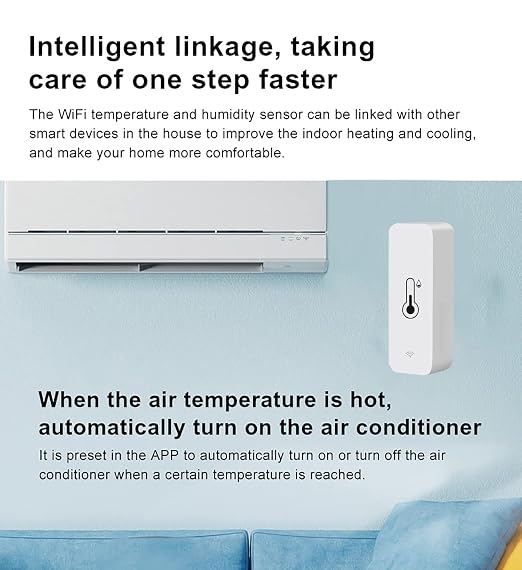 2 Pack WiFi Temperature Humidity Sensor: Wireless Temperature Humidity Monitor - Image 6