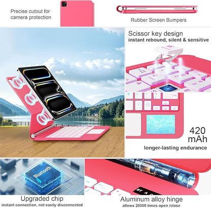 for iPad Pro 13 Inch Case with Keyboard，Magic-Style Magnetic – 7 Colors - Image 4