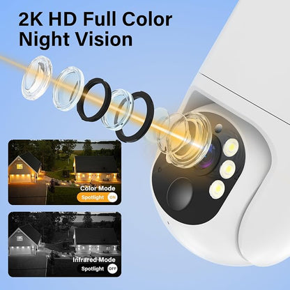 Security Camera Wireless Outdoor: Solar Camera Outdoor/Home/Dome, 360° Live View - Image 6